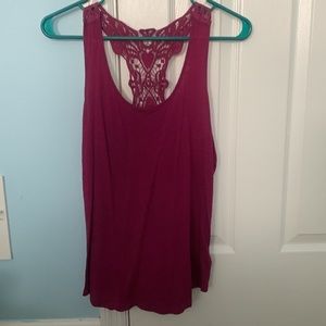 Express maroon tank top, size small